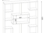 ΒΙΒΛΙΟΘΗΚΗ YOLANTHE ΜΕΛΑΜΙΝΗΣ HM9029.01 ΛΕΥΚΗ 120x22x123,6Υ εκ.