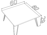 ΤΡΑΠΕΖΙ ΣΑΛΟΝΙΟΥ SILLIA HM9180.02 ΛΕΥΚΟ 60x60x29Y εκ.