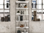 ΒΙΒΛΙΟΘΗΚΗ ΡΑΦΙΕΡΑ HM9027.03 ΛΕΥΚΟ- ΜΑΥΡΟ 48x31x165Y εκ.