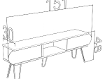ΕΠΙΠΛΟ ΤΗΛΕΟΡΑΣΗΣ DIANE HM9211.01 SONAMA ΛΕΥΚΟ ΕΚΡΟΥ 151x30x48Y εκ.