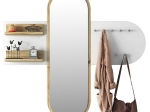 ΕΠΙΠΛΟ ΕΙΣΟΔΟΥ ΜΕ ΚΑΘΡΕΦΤΗ CHERYL HM9049.02 ΛΕΥΚΟ NATURAL WOOD 125x12x122Y εκ.