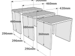 ΖΙΓΚΟΝ ΣΕΤ 3ΤΜΧ HM9067.01 ΑΝΘΡΑΚΙ ΛΕΥΚΟ NATURAL WOOD 50x29,6x40Y εκ.