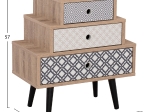 ΣΥΡΤΑΡΙΕΡΑ HM8758 ΜΕ 3 ΣΥΡΤΑΡΙΑ HATTIE 52x30x57Υ εκ.