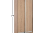 ΝΤΟΥΛΑΠΑ ΣΥΡΟΜΕΝΗ ADLER ΜΕΛΑΜΙΝΗΣ 90x45x210Yεκ. SONAMA OAK 2ΦΥΛΛΗ HM2436.01