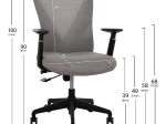 ΚΑΡΕΚΛΑ ΓΡΑΦΕΙΟΥ SUPERIOR ΓΚΡΙ HM1170.10 65x62x100 εκ.