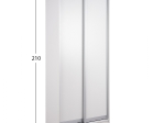 ΝΤΟΥΛΑΠΑ ΣΥΡΟΜΕΝΗ ADLER ΜΕΛΑΜΙΝΗΣ 90x45x210Yεκ. ΛΕΥΚΗ 2ΦΥΛΛΗ HM2436.03