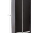 ΝΤΟΥΛΑΠΑ ΣΥΡΟΜΕΝΗ ADLER ΜΕΛΑΜΙΝΗΣ 90x45x210Yεκ. ΒΕΓΓΕ 2ΦΥΛΛΗ HM2436.02