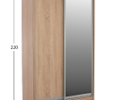 ΝΤΟΥΛΑΠΑ ΣΥΡΟΜΕΝΗ ADLER ΜΕΛΑΜΙΝΗΣ 120x60x220Yεκ. ΔΙΦΥΛΛΗ SONAMA ΜΕ ΚΑΘΡΕΠΤΗ HM2460.01