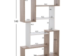 ΒΙΒΛΙΟΘΗΚΗ SHAY HM8768.01 85X22X140 ΛΕΥΚΟ
