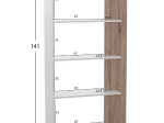 ΒΙΒΛΙΟΘΗΚΗ HARVEY HM8770 80X23X141 ΛΕΥΚΟ