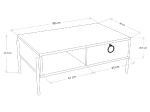 ΤΡΑΠΕΖΙ ΣΑΛΟΝΙΟΥ SONAMA ΛΕΥΚΟ HM9247.01 90x56x37,6 εκ.