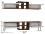 ΣΥΝΘΕΣΗ ΤΗΛΕΟΡΑΣΗΣ RONALD ΚΑΡΥΔΙ-ΛΕΥΚΟ HM9141 180x30x40 εκ.
