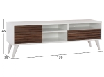ΕΠΙΠΛΟ ΤΗΛΕΟΡΑΣΗΣ KASHTON ΚΑΡΥΔΙ-ΛΕΥΚΟ HM9151 139x35x46 εκ.
