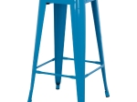 ΣΚΑΜΠΟ BAR ΜΕΤΑΛΛΙΚΟ MELITA ΣΕ ΜΠΛΕ HM8642.08 43x43x78 εκ.