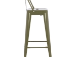 ΣΚΑΜΠΟ BAR ΜΕΤΑΛΛΙΚΟ MELITA ME ΠΛΑΤΗ ΣΕ DARK OLIVE GREEN HM8643.03 43Χ43Χ100εκ.