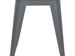 ΣΚΑΜΠΩ ΜΕΤΑΛΛΙΚΟ HM0096.10 MELITA ΣΕ ΓΚΡΙ 39x39x46 εκ.