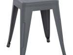 ΣΚΑΜΠΩ ΜΕΤΑΛΛΙΚΟ HM0096.10 MELITA ΣΕ ΓΚΡΙ 39x39x46 εκ.
