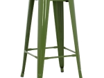 ΣΚΑΜΠΟ BAR ΜΕΤΑΛΛΙΚΟ MELITA ΣΕ LIGHT OLIVE GREEN HM8642.13 43x43x78 εκ.