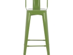 ΣΚΑΜΠΟ BAR ΜΕΤΑΛΛΙΚΟ MELITA ME ΠΛΑΤΗ ΣΕ LIGHT OLIVE GREEN HM8643.13 43Χ43Χ100εκ.