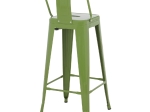 ΣΚΑΜΠΟ BAR ΜΕΤΑΛΛΙΚΟ MELITA ME ΠΛΑΤΗ ΣΕ LIGHT OLIVE GREEN HM8643.13 43Χ43Χ100εκ.