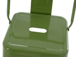 ΣΚΑΜΠΟ BAR ΜΕΤΑΛΛΙΚΟ MELITA ME ΠΛΑΤΗ ΣΕ LIGHT OLIVE GREEN HM8643.13 43Χ43Χ100εκ.