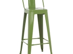 ΣΚΑΜΠΟ BAR ΜΕΤΑΛΛΙΚΟ MELITA ME ΠΛΑΤΗ ΣΕ LIGHT OLIVE GREEN HM8643.13 43Χ43Χ100εκ.