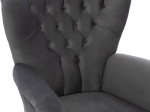 ΠΟΛΥΘΡΟΝΑ ΜΠΕΡΖΕΡΑ Τ. CHESTERFIELD ΒΕΛΟΥΔΟ ΓΚΡΙ HM9217.20 87x88x100 εκ.