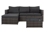 ΣΑΛΟΝΙ WICKER ΧΡΩΜΑ ΓΚΡΙ ΜΕ ΜΑΞΙΛΑΡΙΑ HM5816.01