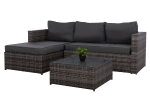 ΣΑΛΟΝΙ WICKER ΧΡΩΜΑ ΓΚΡΙ ΜΕ ΜΑΞΙΛΑΡΙΑ HM5816.01