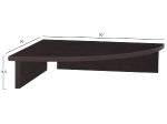 ΒΑΣΗ ΟΘΟΝΗΣ DEVON ΓΡΑΦΕΙΟΥ ΤΡΙΓΩΝΗ ΒΕΓΓΕ HM2451.02 50x50x11.6Υ εκ.