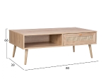 ΤΡΑΠΕΖΙ ΣΑΛΟΝΙΟΥ COLM ΜΕ ΣΧΕΔΙΟ RATTAN HM9224 110x59x39,5 εκ.