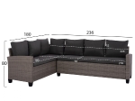 ΣΕΤ ΣΑΛΟΝΙ ΑΡΙΣΤΕΡΗ ΓΩΝΙΑ ΜΕ ΓΚΡΙ WICKER HM5756.01