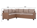 ΣΕΤ ΣΑΛΟΝΙ ΔΕΞΙΑ ΓΩΝΙΑ ΜΕ ΚΑΦΕ WICKER HM5756.02
