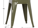 ΣΚΑΜΠΩ ΜΕΤΑΛΛΙΚΟ HM0096.13 MELITA ΣΕ DARK OLIVE GREEN 39x39x46 εκ.