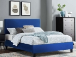 ΚΡΕΒΑΤΙ BECCA ΑΠΟ ΒΕΛΟΥΔΟ ΜΠΛΕ HM553.18 ΓΙΑ ΣΤΡΩΜΑ 150x200 εκ.