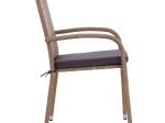 ΠΟΛΥΘΡΟΝΑ ΜΕΤΑΛΛΙΚΗ ANISHA HM5685.02 ΜΕ ΜΑΞΙΛΑΡΙ WICKER ΚΑΦΕ-ΜΟΚΑ ΣΤΟΙΒ/ΜΕΝΗ 56x60x94 εκ.