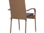 ΠΟΛΥΘΡΟΝΑ ΜΕΤΑΛΛΙΚΗ ANISHA HM5685.02 ΜΕ ΜΑΞΙΛΑΡΙ WICKER ΚΑΦΕ-ΜΟΚΑ ΣΤΟΙΒ/ΜΕΝΗ 56x60x94 εκ.