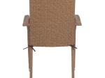ΠΟΛΥΘΡΟΝΑ ΜΕΤΑΛΛΙΚΗ ANISHA HM5685.02 ΜΕ ΜΑΞΙΛΑΡΙ WICKER ΚΑΦΕ-ΜΟΚΑ ΣΤΟΙΒ/ΜΕΝΗ 56x60x94 εκ.