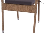 ΠΟΛΥΘΡΟΝΑ ΜΕΤΑΛΛΙΚΗ ANISHA HM5685.02 ΜΕ ΜΑΞΙΛΑΡΙ WICKER ΚΑΦΕ-ΜΟΚΑ ΣΤΟΙΒ/ΜΕΝΗ 56x60x94 εκ.