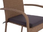 ΠΟΛΥΘΡΟΝΑ ΜΕΤΑΛΛΙΚΗ ANISHA HM5685.02 ΜΕ ΜΑΞΙΛΑΡΙ WICKER ΚΑΦΕ-ΜΟΚΑ ΣΤΟΙΒ/ΜΕΝΗ 56x60x94 εκ.