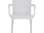 ΠΟΛΥΘΡΟΝΑ ΠΟΛΥΠΡΟΠΥΛΕΝΙΟΥ RATTAN ΠΟΔΙ ALU HM5591.01 ΧΡΩΜΑ ΛΕΥΚΟ 60x60x82 cm