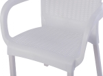 ΠΟΛΥΘΡΟΝΑ ΠΟΛΥΠΡΟΠΥΛΕΝΙΟΥ RATTAN ΠΟΔΙ ALU HM5591.01 ΧΡΩΜΑ ΛΕΥΚΟ 60x60x82 cm