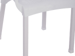 ΠΟΛΥΘΡΟΝΑ ΠΟΛΥΠΡΟΠΥΛΕΝΙΟΥ RATTAN ΠΟΔΙ ALU HM5591.01 ΧΡΩΜΑ ΛΕΥΚΟ 60x60x82 cm