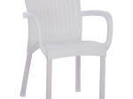 ΠΟΛΥΘΡΟΝΑ ΠΟΛΥΠΡΟΠΥΛΕΝΙΟΥ RATTAN ΠΟΔΙ ALU HM5591.01 ΧΡΩΜΑ ΛΕΥΚΟ 60x60x82 cm