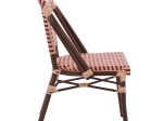 ΚΑΡΕΚΛΑ ΑΛΟΥΜΙΝΙΟΥ BAMBOO LOOK ΣΕ ΜΠΕΖ ΚΑΙ ΚΟΚΚΙΝΟ HM5817.01 42x60x85Υ εκ.
