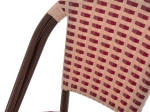 ΚΑΡΕΚΛΑ ΑΛΟΥΜΙΝΙΟΥ BAMBOO LOOK ΣΕ ΜΠΕΖ ΚΑΙ ΚΟΚΚΙΝΟ HM5817.01 42x60x85Υ εκ.