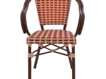 ΠΟΛΥΘΡΟΝΑ ΑΛΟΥΜΙΝΙΟΥ BAMBOO LOOK ΣΕ ΜΠΕΖ ΚΑΙ ΚΟΚΚΙΝΟ HM5818.01 54x56x80 εκ.