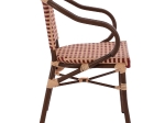 ΠΟΛΥΘΡΟΝΑ ΑΛΟΥΜΙΝΙΟΥ BAMBOO LOOK ΣΕ ΜΠΕΖ ΚΑΙ ΚΟΚΚΙΝΟ HM5818.01 54x56x80 εκ.