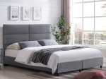 ΚΡΕΒΑΤΙ MILO ΑΠΟ ΓΚΡΙ ΒΕΛΟΥΔΟ HM628.10 ΓΙΑ ΣΤΡΩΜΑ 180x200 εκ.