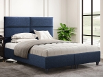 ΚΡΕΒΑΤΙ MILO ΑΠΟ ΜΠΛΕ ΥΦΑΣΜΑ HM616.08 ΓΙΑ ΣΤΡΩΜΑ 160x200 εκ.